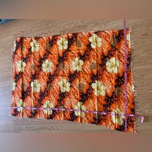 Orange - brown - yellow and gold hawaiian sarong